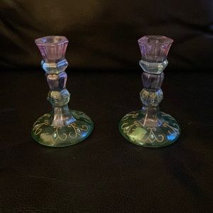 Pair of Partylite jeweled candle sticks